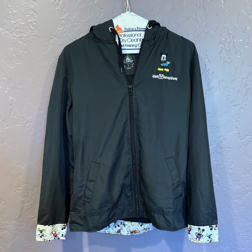 Disneyworld Mickey Mouse Black Jacket with Mickey Lining - XS